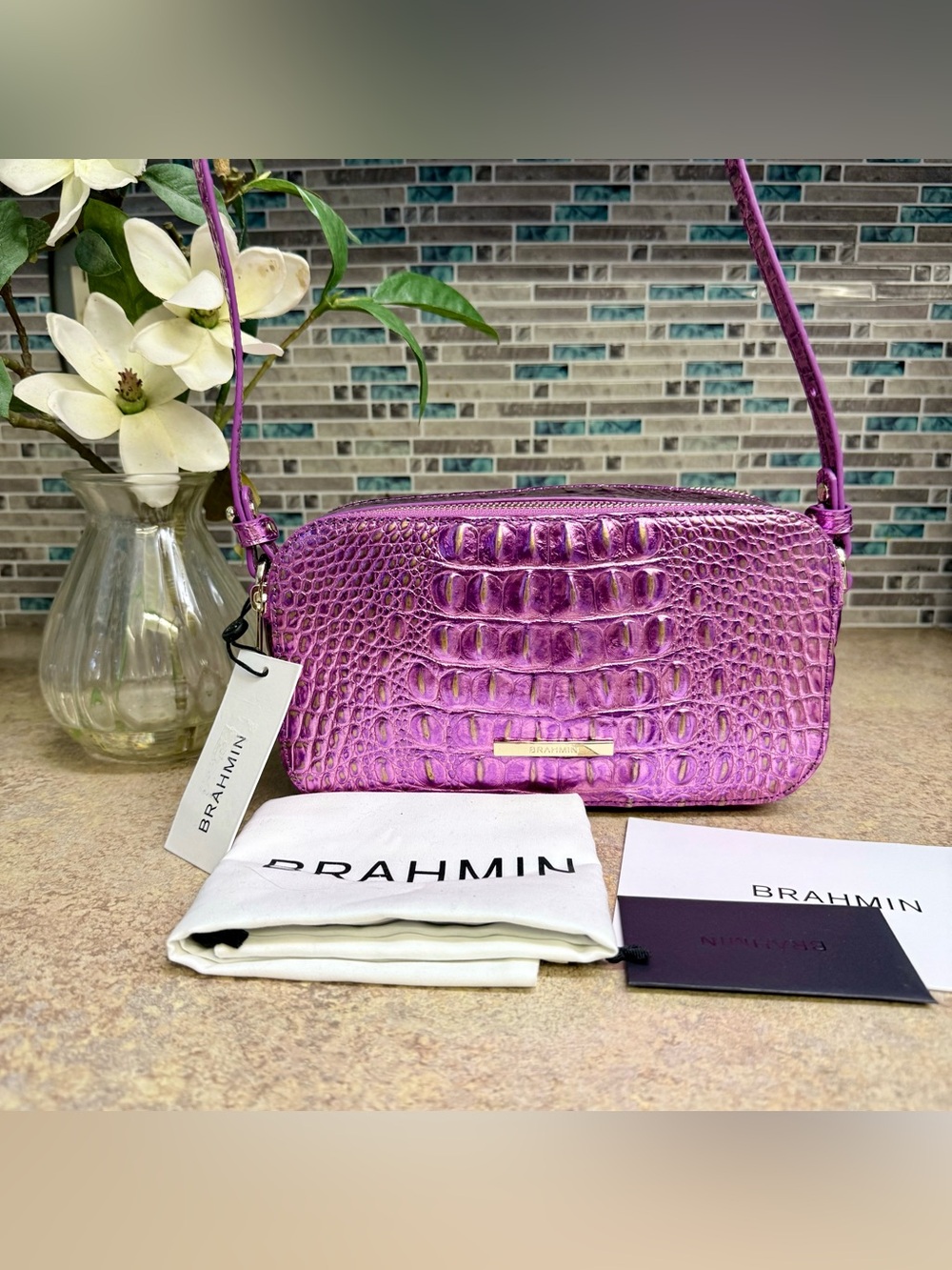 NWT Brahmin Danica Opera pink purse